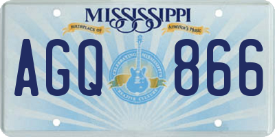 MS license plate AGQ866