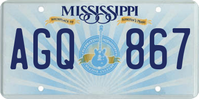 MS license plate AGQ867