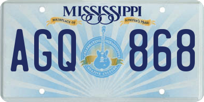 MS license plate AGQ868