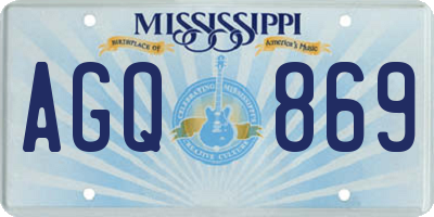 MS license plate AGQ869
