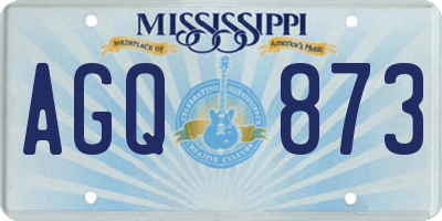 MS license plate AGQ873