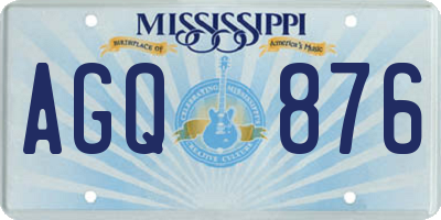MS license plate AGQ876