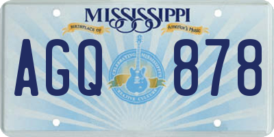MS license plate AGQ878