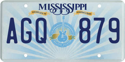 MS license plate AGQ879