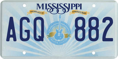 MS license plate AGQ882