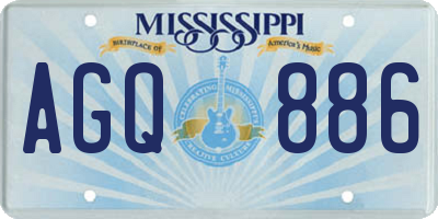MS license plate AGQ886