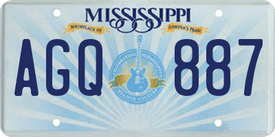 MS license plate AGQ887