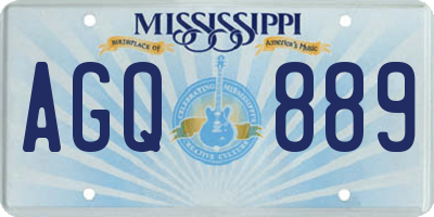 MS license plate AGQ889