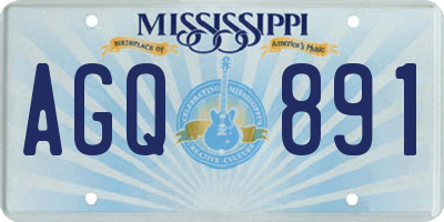 MS license plate AGQ891