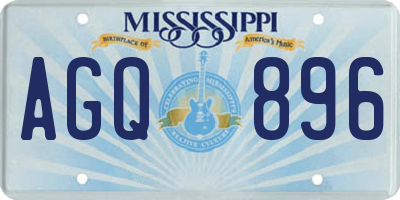 MS license plate AGQ896