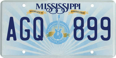 MS license plate AGQ899