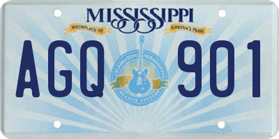 MS license plate AGQ901
