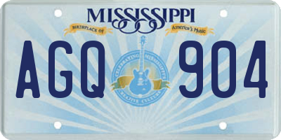 MS license plate AGQ904