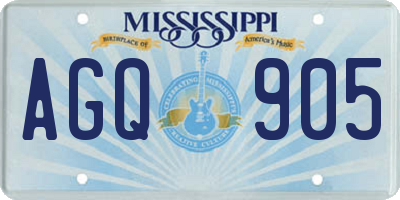 MS license plate AGQ905