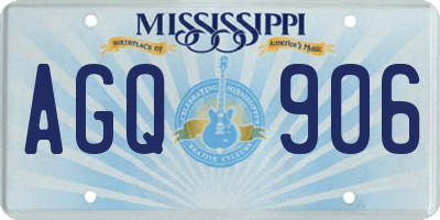 MS license plate AGQ906