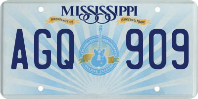 MS license plate AGQ909