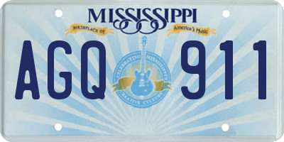 MS license plate AGQ911