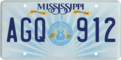 MS license plate AGQ912