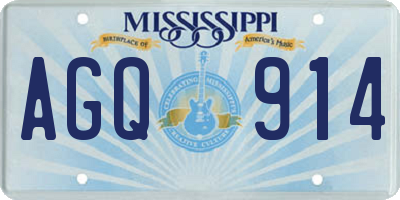 MS license plate AGQ914