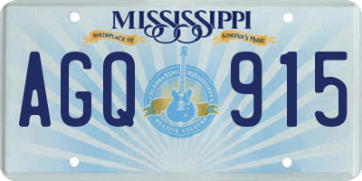 MS license plate AGQ915