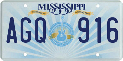 MS license plate AGQ916