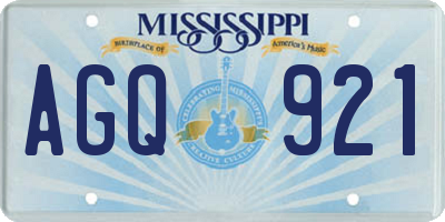 MS license plate AGQ921