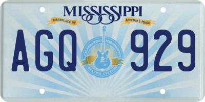 MS license plate AGQ929