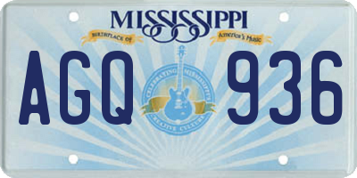 MS license plate AGQ936