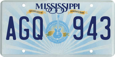 MS license plate AGQ943