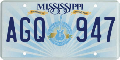 MS license plate AGQ947
