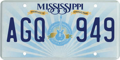 MS license plate AGQ949