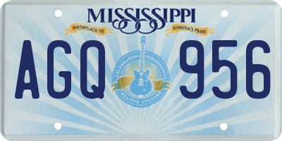 MS license plate AGQ956