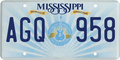 MS license plate AGQ958