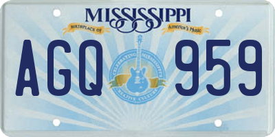 MS license plate AGQ959