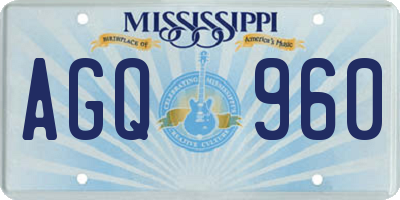 MS license plate AGQ960