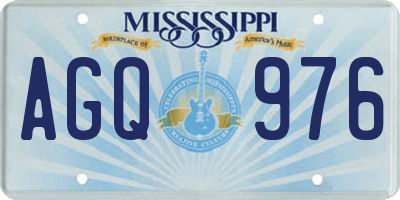 MS license plate AGQ976
