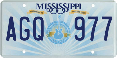 MS license plate AGQ977