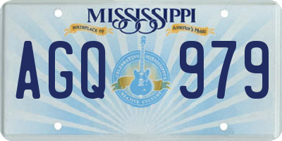 MS license plate AGQ979