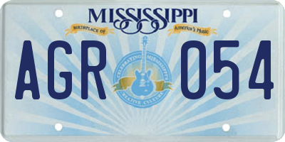 MS license plate AGR054