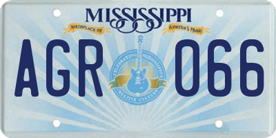 MS license plate AGR066