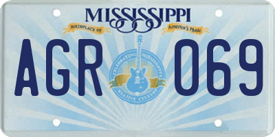 MS license plate AGR069