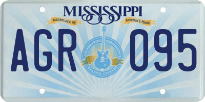 MS license plate AGR095