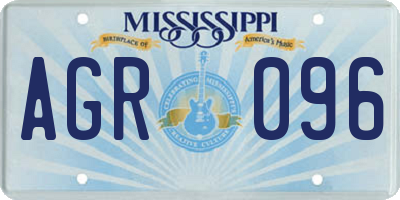 MS license plate AGR096