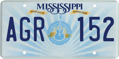 MS license plate AGR152
