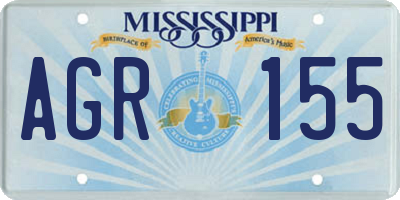 MS license plate AGR155