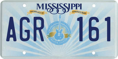 MS license plate AGR161