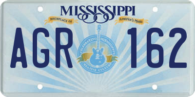 MS license plate AGR162