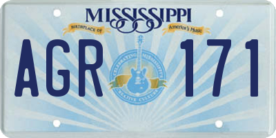 MS license plate AGR171