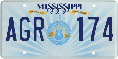 MS license plate AGR174