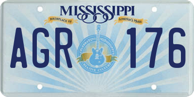MS license plate AGR176